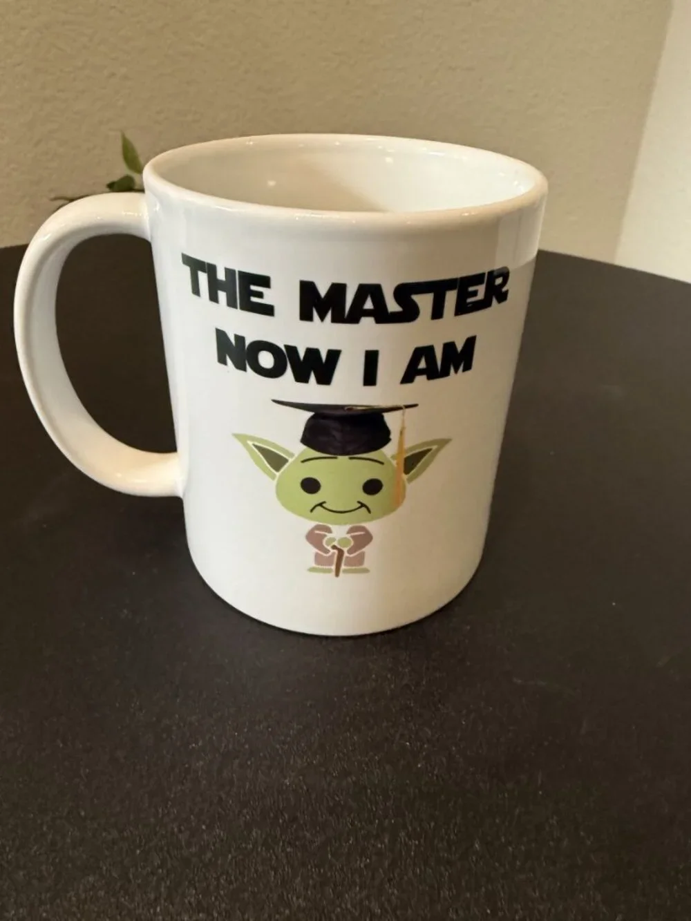 Star Wars Yoda Graduation Mug, The Master Now I Am, White